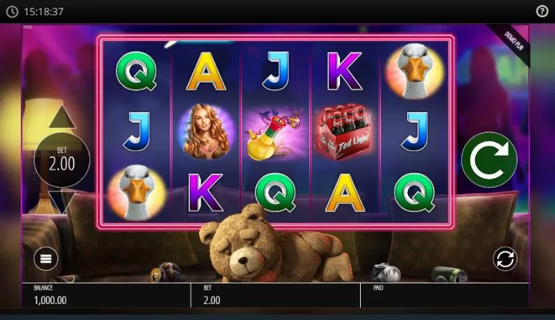 Rouleaux du jeu Ted slot